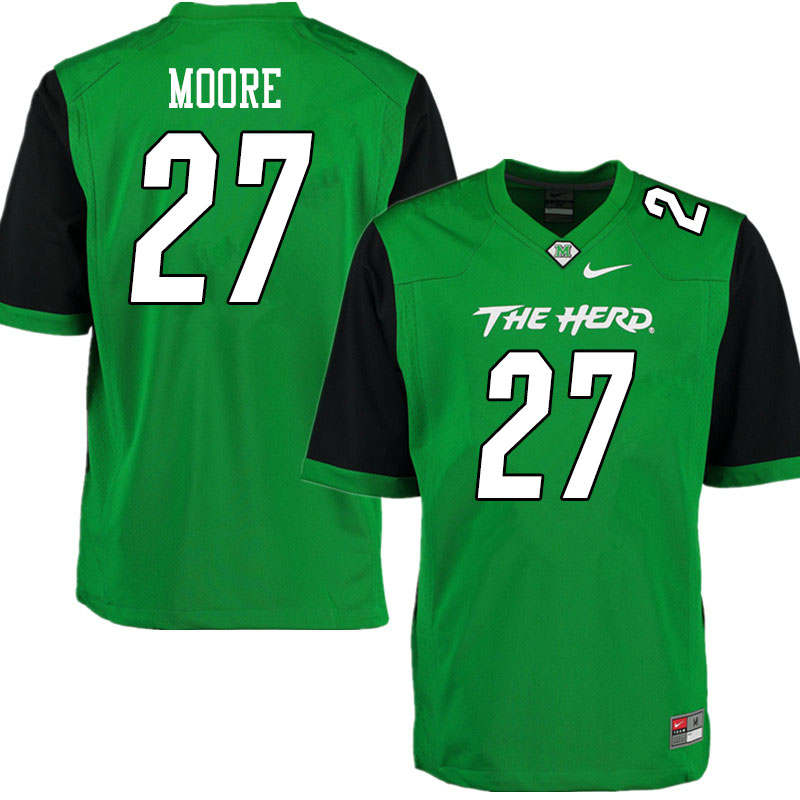 Men #27 Cameron Moore Marshall Thundering Herd College Football Jerseys Sale-Gren - Click Image to Close